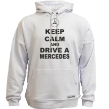 Худи без начеса Keep calm and drive a Mercedes
