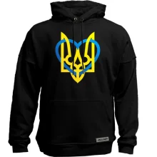 Худи без начеса герб Украины с сердцем