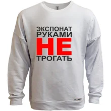Свитшот без начеса Экспонат руками не трогать