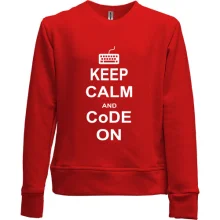 Дитячий світшот без начосу Keep calm and code on