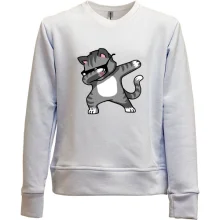 Детский свитшот без начеса Dabbing Cat
