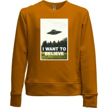 Детский свитшот без начеса I want to believe
