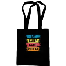Сумка шоппер Eat Sleep Game Repeat