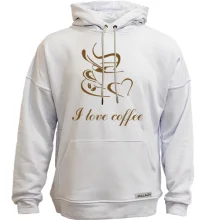 Худи без начеса I love coffee