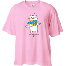 Футболка Oversize с котиком 