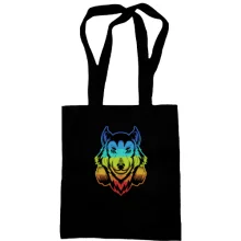 Сумка шоппер Rainbow Wolf