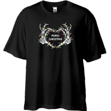 Футболка Oversize с руками скелета