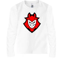 Детский лонгслив G2 eSports (красный лого)