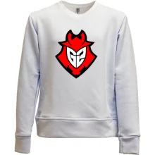 Детский свитшот без начеса G2 eSports (красный лого)