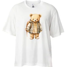Футболка Oversize Мишка Тедди с рюкзаком