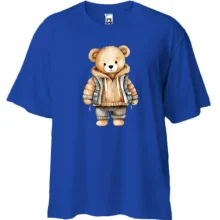 Футболка Oversize Мишка Тедди в куртке