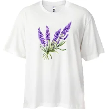 Футболка Oversize з гілочками лаванди