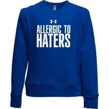Детский свитшот без начеса Allergic to haters