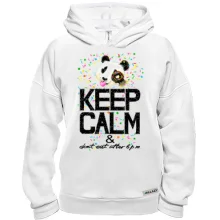 Худи BASE Keep calm and don't eat after 6 pm с пандой