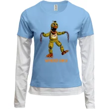 Комбинированный лонгслив Five Nights at Freddy’s (withered chica)