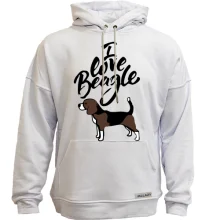 Худи без начеса I love my beagle