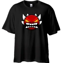 Футболка Oversize Geometry Dash Extreme Demon