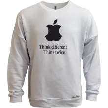 Свитшот без начеса Apple - Think twice
