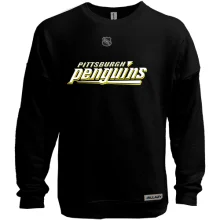 Свитшот без начеса Pittsburgh Penguins с крупной надписью и логотипом NHL