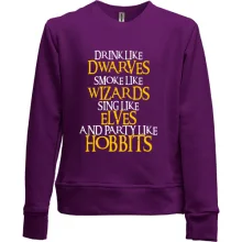 Детский свитшот без начеса Party like Hobbits