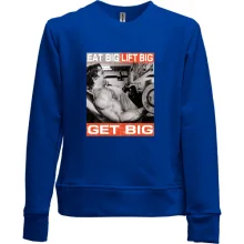 Детский свитшот без начеса с Шварценеггером "Get Big"