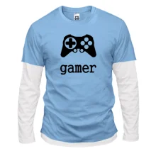 Комбинированный лонгслив Gamer с джойстиком