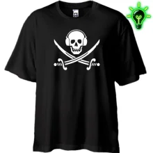 Футболка Oversize Music pirates