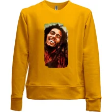 Детский свитшот без начеса с улыбающимся Bob Marley