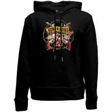Детское худи без начеса Guns'n Roses (Череп)
