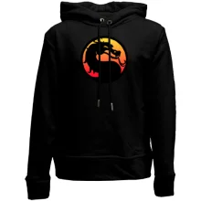 Детское худи без начеса с логотипом Mortal Kombat