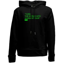 Детское худи без начеса Turn the world into a dancefloor000