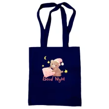 Сумка шоппер с сонным плюшевым мишкой