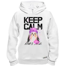 Худи BASE Keep calm and kiss me с Йоркширским терьером