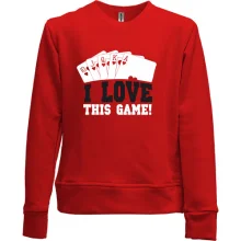 Детский свитшот без начеса I love tnis game