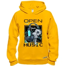 Худи BASE с принтом «Open your music»