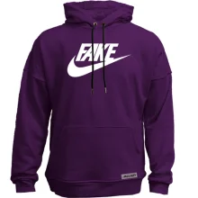 Худи без начеса с надписью "Fake" в стиле Nike