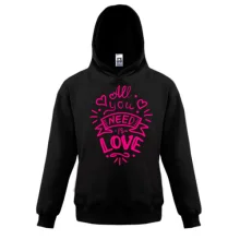 Детская толстовка с надписью «All you need is love»