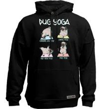 Худі без начосу Pug Yoga Мопс Йога