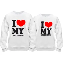Парные кофты I love my boyfriend girlfriend