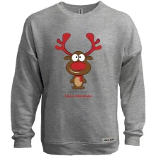 Свитшот без начеса с оленем Merry Christmas