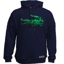 Худи без начеса с крокодилом "Lacoste"