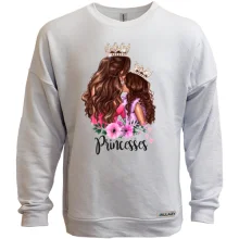 Свитшот без начеса Мама с дочкой "Princesses"