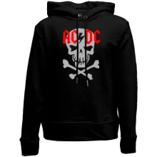 Детское худи без начеса ACDC skull