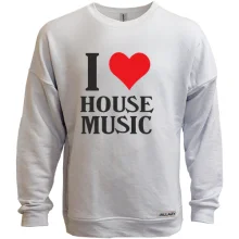 Свитшот без начеса I love house music