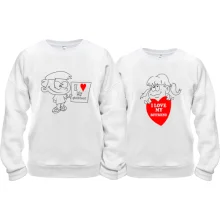 Парные кофты I love my girlfriend - boyfriend