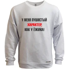 Свитшот без начеса Характер, как у ежика