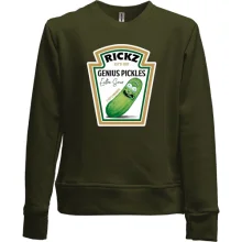 Детский свитшот без начеса Rickz Genius Pickles