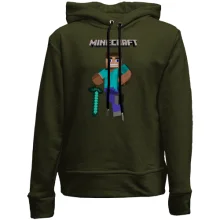 Детское худи без начеса Minecraft Стив