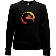 Детский свитшот без начеса с логотипом Mortal Kombat