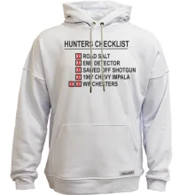Худі без начосу с принтом Hunters checklist